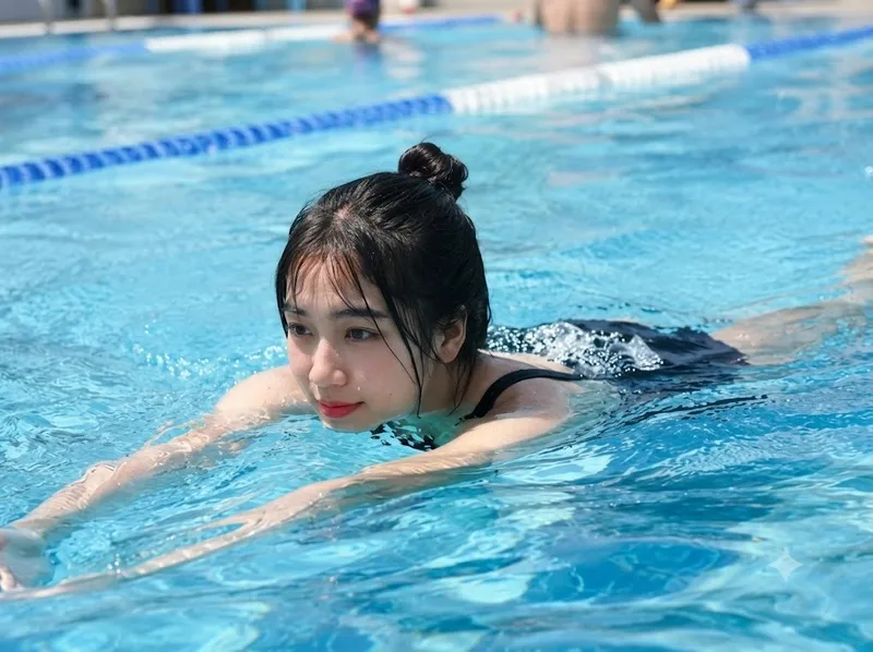 Bơi lội giúp vận động toàn thân và hỗ trợ sức khỏe tim mạch